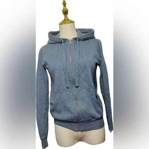 Basque Heather Blue Zip-Up Hoodie